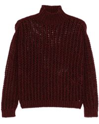 Max Mara - Quaglia Openwork High-Neck Sweater - Lyst