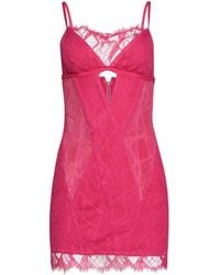 Dion Lee - Lace-Overlay Cut-Out Minidress - Lyst