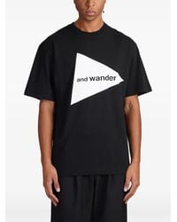 and wander - T-Shirt Met Logoprint - Lyst