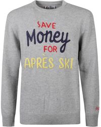 Mc2 Saint Barth - Felpa Girocollo Con Logo Ricamato - Lyst