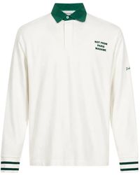 Drole de Monsieur - Logo-Print Long-Sleeved Polo Shirt - Lyst