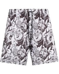Billionaire - Short De Bain À Imprimé Animalier - Lyst