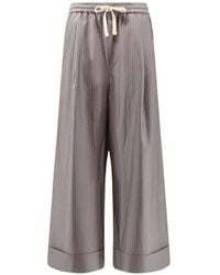 Tonywack - Pinstripe-Pattern Wide-Leg Trousers - Lyst