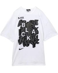 COMME DES GARÇON BLACK - X Nike Logo-Print T-Shirt - Lyst