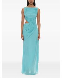 Christopher Esber - Theia Squared Ruched-Detail Long Dress - Lyst