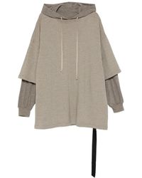 Rick Owens - Drawstring Layered Hoodie - Lyst