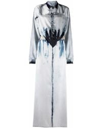 DIESEL - Trompe L'Oeil-Print Shirt Dress - Lyst