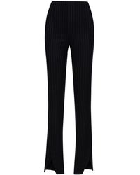 Oscar de la Renta - Vertical-stripe Wool Trousers - Lyst