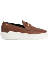 Giuseppe Zanotti - New Conley Leather Loafers - Lyst