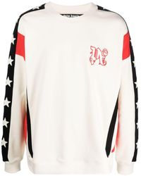 Palm Angels - Katoenen Sweater Met Geborduurd Logo - Lyst