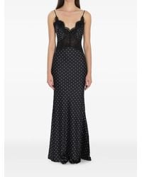 Self-Portrait - Polka Dot Long Dress - Lyst