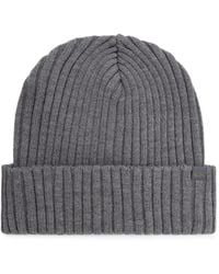 Paul & Shark - Soft Cool Touch Ribbed-Knit Beanie Hat - Lyst