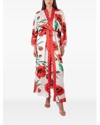 Mazzei - Poppy-Print Belted Maxi Dress - Lyst