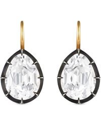 Fred Leighton - 18Kt Pear Shape Topaz Drop Earrings - Lyst