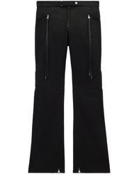 Courreges - Racer Flared Cotton Trousers - Lyst