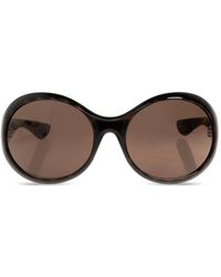 McQueen - Lunettes De Soleil Kate Rondes En Noir - Lyst