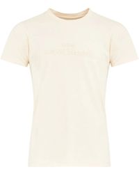 Maison Margiela - Logo-Embroidered Cotton T-Shirt - Lyst
