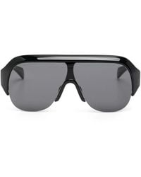 Gucci - Geometric-Frame Logo-Embossed Sunglasses - Lyst