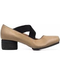Uma Wang - Block-heel Leather Ballerina Shoes - Lyst