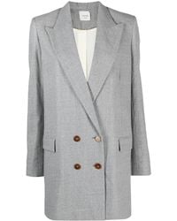 Alysi - Double-Breasted Virgin Wool Coat - Lyst