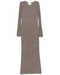 Lisa Yang - Ribbed-Knit Long-Sleeve Maxi Dress - Lyst