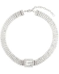 Gucci - Square G Crystal Necklace - Lyst