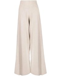 Pringle of Scotland - High-Waisted Knitted Trousers - Lyst