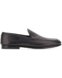 Fabi - Leather Flat Loafers - Lyst