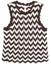Maje - Top Con Motivo Chevron - Lyst