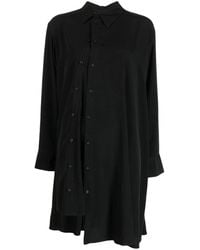 Yohji Yamamoto - Asymmetric Decorative Button-Detail Shirt - Lyst