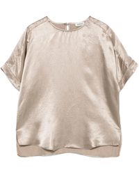 Jonathan Simkhai - ショートスリーブ サテンブラウス - Lyst