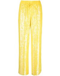 P.A.R.O.S.H. - Pantalon Ample Brodé De Sequins - Lyst