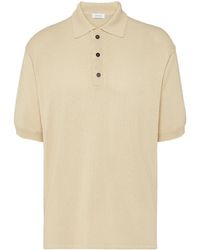 Ferragamo - Logo-Plaque Knitted Polo Shirt - Lyst