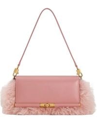Dolce & Gabbana - Sac En Bandoulière Marlene Shearling Et Palmellato En Cuir De Veau - Lyst