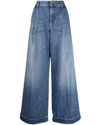 Sportmax - Pleated Wide-leg Jeans - Lyst