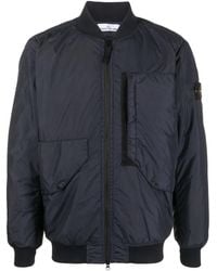 Stone Island - Compass-Badge Panelled Bomber Jacket - Lyst