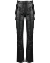 MISBHV - Moto Vegan Leather Straight Leg Trousers - Lyst