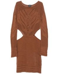 Just Cavalli - Cut-Out Crochet-Knit Mini Dress - Lyst