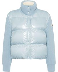 Moncler - Quilted Wool Cardigan - Lyst