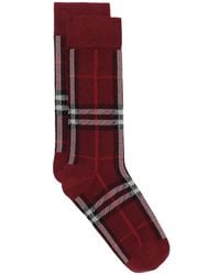 Burberry - Check Cotton Nylon Blend Socks - Lyst