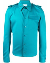 Bottega Veneta - Buttoned Wool-blend Shirt - Lyst