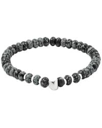 Tateossian - Nepal Nugget Armband Mit Logo-Anhänger - Lyst