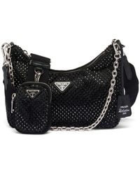 Prada - Re-edition 2005 Satin Bag With Crystals - Lyst