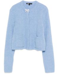 Maje - Bow-Detail Long-Sleeves Cardigan - Lyst