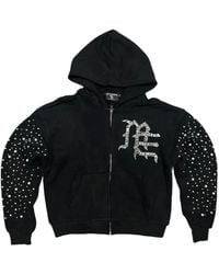 Mixed Emotions - Faux-Pearl Embellished Zip-Up Hoodie - Lyst
