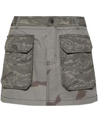 Marine Serre - Minirock Mit Camouflage-Print - Lyst