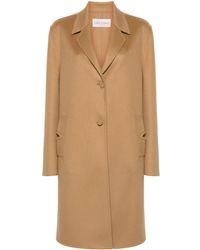 Valentino Garavani - Manteau Feutré À Détail Vlogo - Lyst