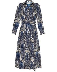 Cara Cara - Paisley-Print Tiered Shirt Dress - Lyst