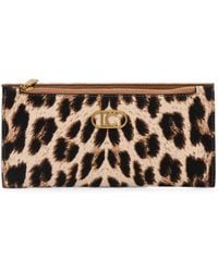 Lola Casademunt - Leopard-Print Logo-Plaque Wallet - Lyst