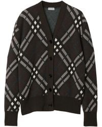 Burberry - チェック カーディガン - Lyst